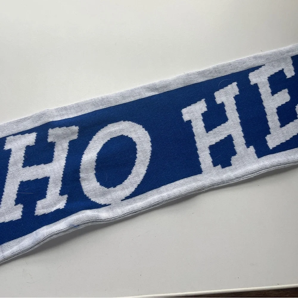 Stylish Blue and White Men's Soccer Futbol Scarf